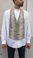 Load image into Gallery viewer, Snake print and embossed genuine lambskin leather - handmade leather vest bag